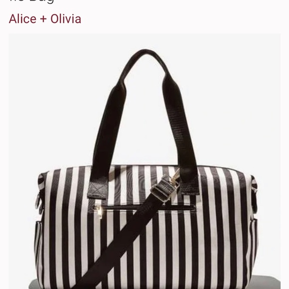 Alice + Olivia Bags Alice Olivia Stripped Duffel Bag Poshmark
